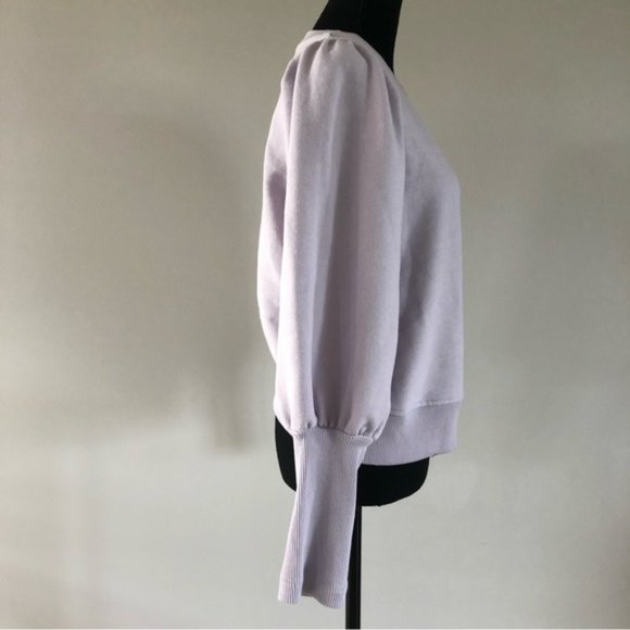 Womens Maison dAmélie balloon sleeve pale lilac sweatshirt size L - Picture 5 of 11